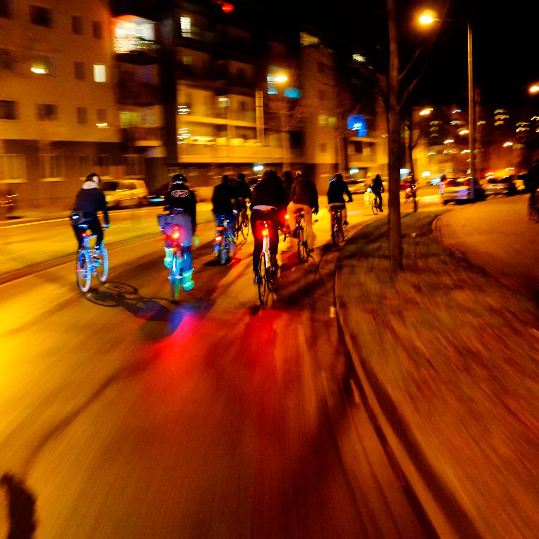 Danger pour les cyclistes la nuit